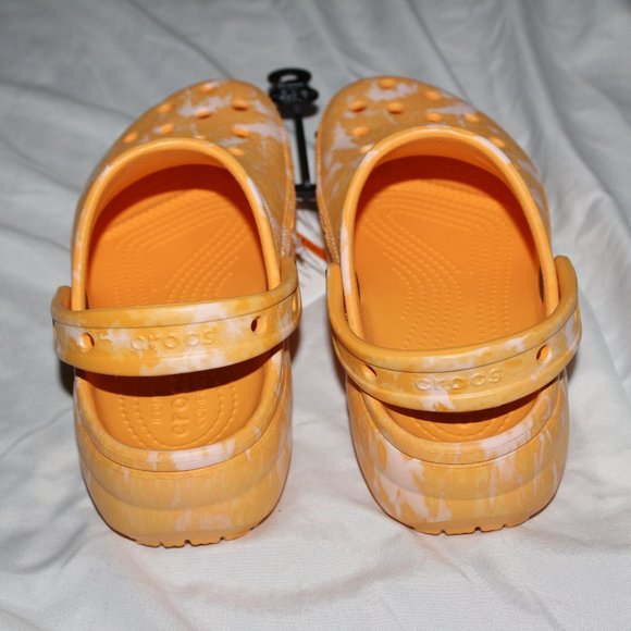 Crocs Women's Classic Platform Graphic Clogs Orange Sorbet Butterfly - Picture 3 of 3